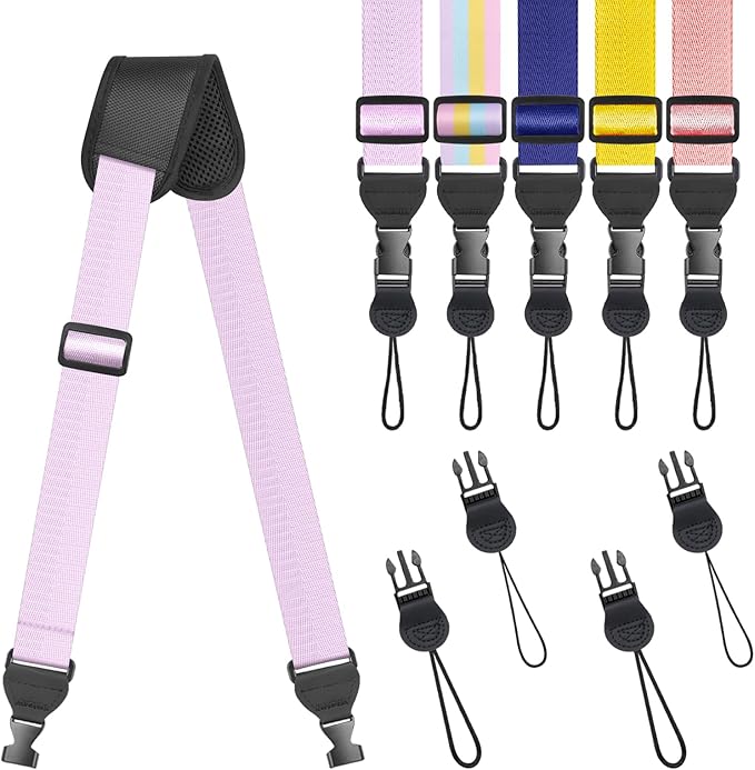 Universal Shoulder Strap, Sandwich Mesh Padded Neck Lanyard, Replacement Comfortable Bag Strap for Camera, Cellphone Tablet,iPad, Laptop, Luggage Bag, Binocular(Purple)