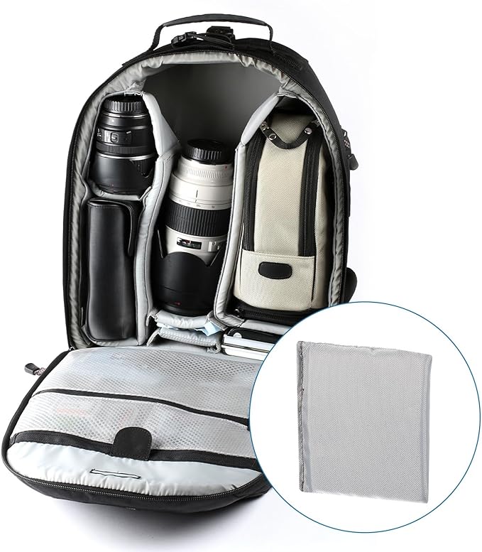 PATIKIL Camera Bag Divider, 5Pcs 4.13"x3.94"x0.39" Shockproof Camera Bag Inserts Separator Pad Protective Lens for Nikon Camera DSLR Protect Bag Organizer Universal Divider Cushion, Gray