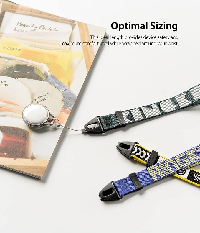 Ringke Hand Strap [Phone Wrist Strap] Designed for Camera Strap and Phone Strap, Adjustable Sturdy Universal Lanyard Compatible with Camera and Phone Case - Lettering Peacock Green