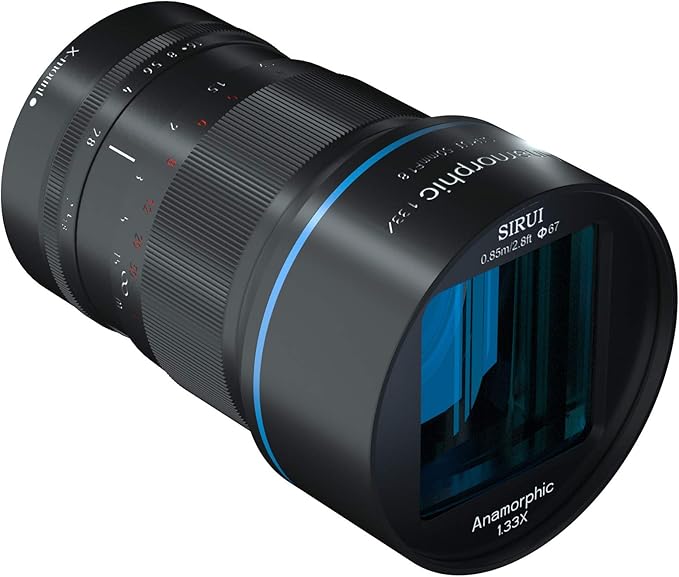 SIRUI 50mm F1.8 1.33X S35 Anamorphic Lens for X Mount, Blue Flare