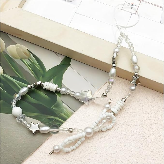 Beaded Camera Wrist Strap Cute Digital Camera Charm Lanyard Phone Chain Keychain Beaded Phone Lanyard Bag Charm