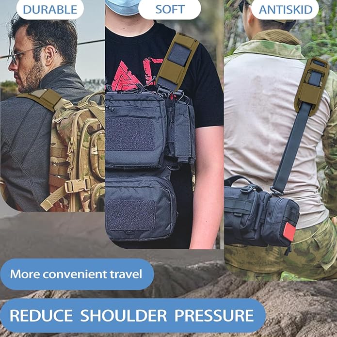ZINMARK 2Pcs Ultra-Thick Shoulder Pad Cushions for Laptop Bags,Messenger Bags,Briefcases,Luggage, Tool Bags,Travel Bags etc