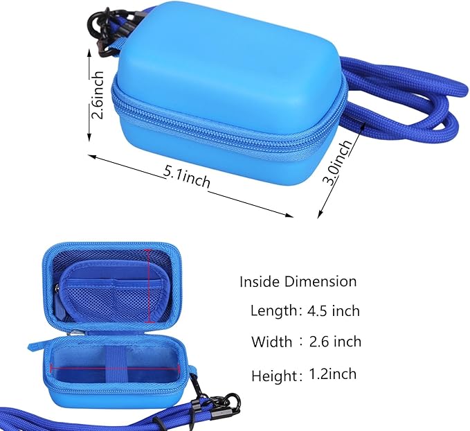 Tourmate Hard Storage Case for Digital KODAK PIXPRO FZ55/ FZ45/ FZ43/ FZ53 Camera,Travel Case for KODAK Friendly Zoom FZ41/FZ243/FZ245/FZ255/KODAK EKTAR H35N/H35(Only Box) (PU, Blue)