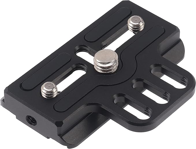 Fotga Quick Release Camera Plate with 1/4" 3/8" Mount for DSLR Mirrorless Camera to DJI Ronin RS2 RSC2 RS3 RS3 PRO RS4 and RS4 Pro Gimbal Stabilizer,Fits for Arca Swiss Clamp Tripod Ball Head