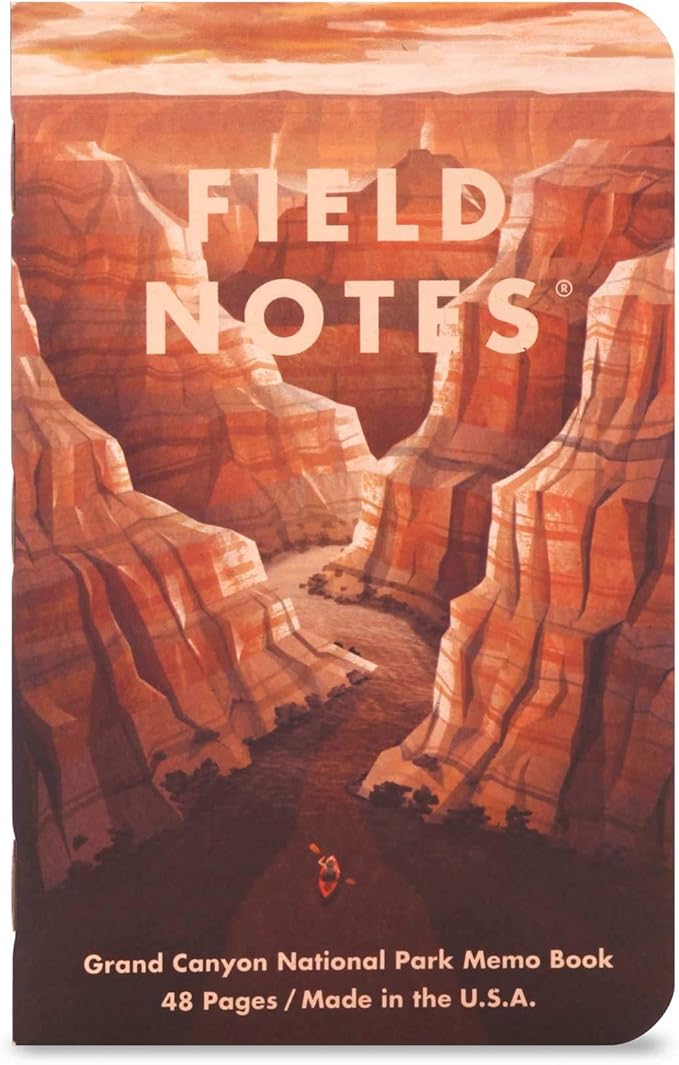 Field Notes: National Parks Series (Series B - Grand Canyon, Joshua Tree, Mount Rainier) - Graph Paper Memo Book 3-Pack - 3.5 x 5.5 Inch