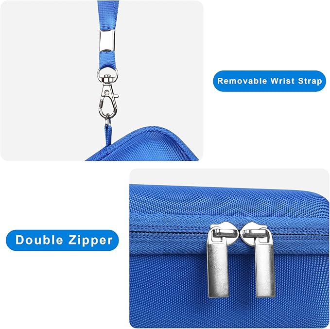 Canboc Carrying Case for KODAK EKTAR H35/ H35N/ KODAK Snapic A1 Film Camera, H35/ Snapic A1 Film Camera Bag, Zipper Mesh Pocket fits Film, Batteries, USB Cable, Blue (Case Only)