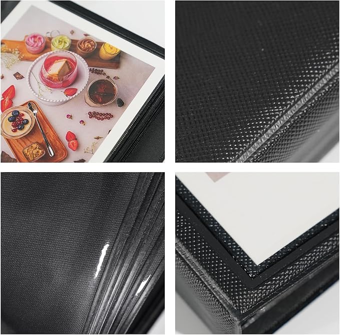 iFreak Polaroid Photo Album Book Fits For Fujifilm Instax Wide Square Picture Album, Holds Square Instant Square SQ1 SQ6 SQ10 SQ20 Camera Film Polaroid 600 i Type 3.5x4.25 inch Film (Black)