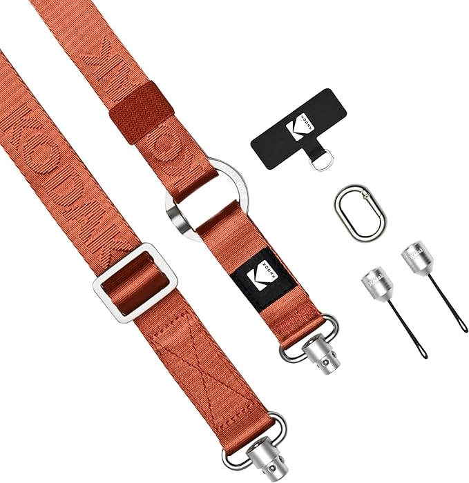 KODAK Multi-Purpose Camera Strap (Burgundy) - Quick-Detach System, Lightweight, Durable Metal Swivels, Multiple Usages, SLR Cameras, Compact Cameras, Smart Phones