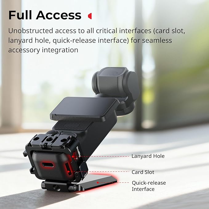 SMALLRIG Magnetic Mount Stand Compatible with DJI Osmo Pocket 3, 230°Adjustable Holder with Cold Shoe, 1/4" Screw Hole, Aluminum Alloy Magnet Expansion Adapter on Iron Fence, Refrigerators -5581