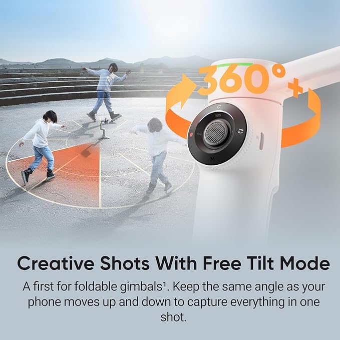 Insta360 Flow 2 Pro Grey - AI-Powered Smartphone Stabilizer, Auto Tracking Phone Gimbal, 200+ App Tracking with Apple DockKit, 3-Axis Stabilization, Built-in Tripod/Selfie Stick, Portable & Foldable