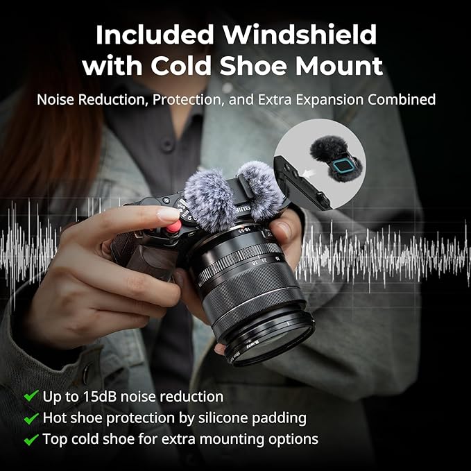 SMALLRIG X-M5 Wooden Handgrip L-Shape Grip for FUJIFILM X-M5, Built-in Quick Release Plate for Arca, Ergonomic Wood Side Handle, Include Windshield with Cold Shoe Adapter,Plate for Arca (Silver)-5261