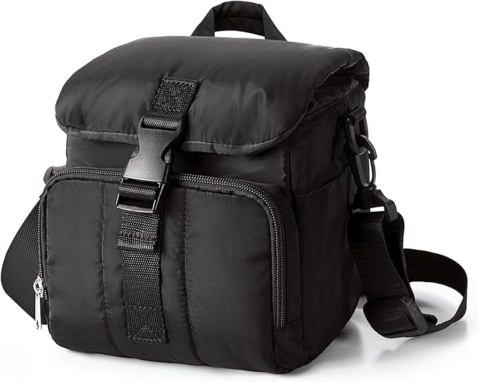 Instant Camera Case Compatible with Polaroid Now 3rd and Go Gen2 Series, Protective Camera Sling Bag with Adjustable Strap and Pockets, Black