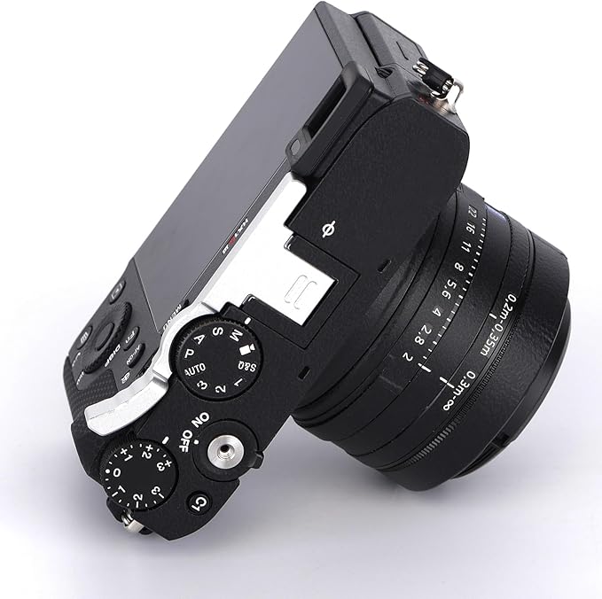 RX1R III Metal Thumb UP Grip for Sony RX1RIII RX1R3 RX1RM3 Digital Camera, Hot Shoe Full-Coverage Thumb Rest Support Holder, Not Affect The Use of Camera Buttons, Dial (Silvery)
