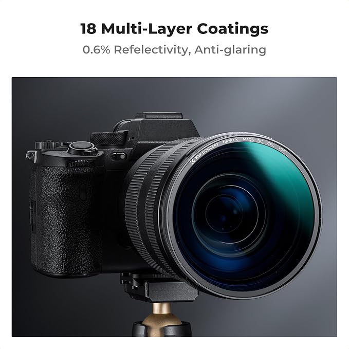 K&F CONCEPT 77mm Magnetic Circular Polarizer Lens Filter with Cleaning Cloth Optical Glass Ultra Slim Polarizing CPL Lens Filter with 18 Multi-Layer Coatings (K-Series)