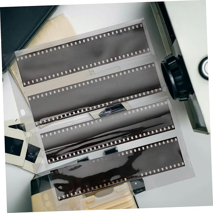 MERRYHAPY 10Pcs Heavy Duty Film Negative Bags Protective Pages for Archival Storage Document Holders Compatible with Standard Binders for Preserving Memories