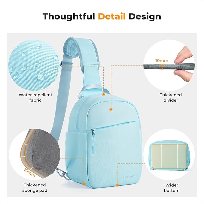 K&F CONCEPT Small Camera Bag for Photographer, Camera Sling Crossbody bag for DSLR/SLR/Mirrorless Camera, Compact Camera Case for Men and Women, Blue