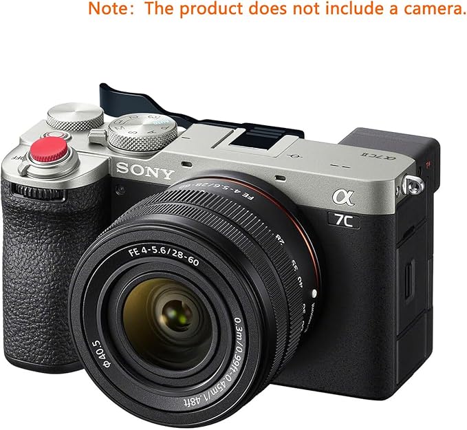 A7CII A7CR Metal Thumb Up Grip for Sony A7C II A7C R A7C2 Digital Camera Hot Shoe Thumb Hand Grip with Camera Shutter Button Accessories (Black)