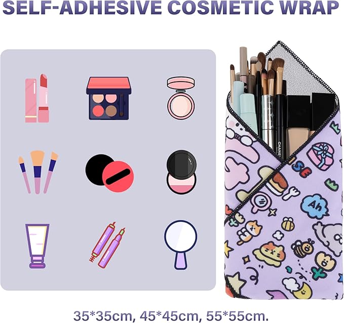 Walking Way Protective Wrap, Self-Adhesive Magic Cloth Camera Wrap, Storage Cloth, Anti-Scratch, Dustproof, Washable Lens Pouch for DSLR, Smartphones, Laptops, Cosmetic