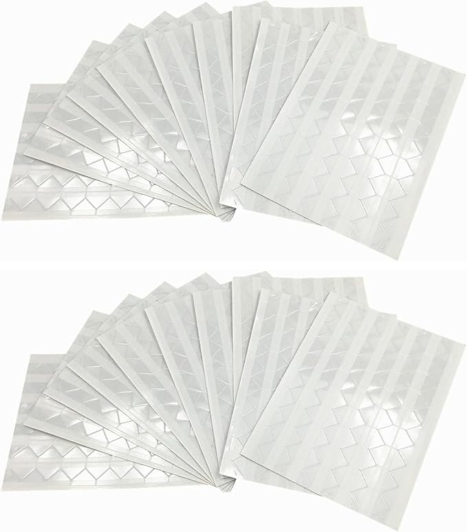 20 Sheet (2040-pack) Photo Corners Self Adhesive PVC Paper Photo Foto Corner Stickers for Scrapbooking Personal Journal (Clear 2040pcs)