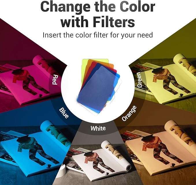 Tolifo PT-F260B on Camera Video Light, 26W Bi-Color Photography Lighting for DSLR Camera Camcorder with Battery and Charger, LED Panel Dimmable with 5 Color Filter Hot Shoe
