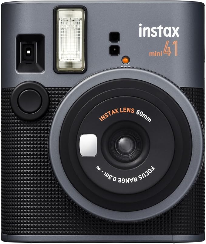 Fujifilm Instax Mini 41 Instant Camera Black Bundle – Includes 40-Sheets Instax Mini Film, Protective Case, and Mini Photo Album