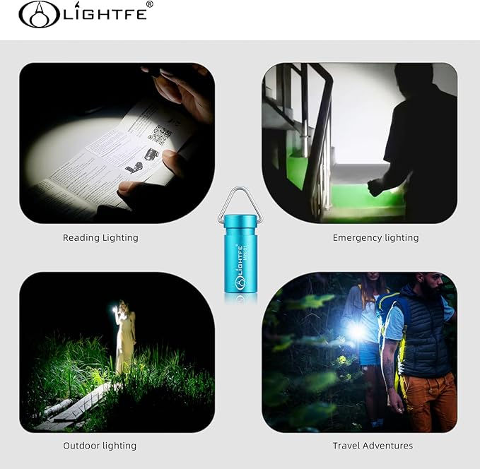 LIGHTFE MINI01 Keychain Flashlight mini Keychain Light is Light, Small, and Bright (Mini01-Blue)