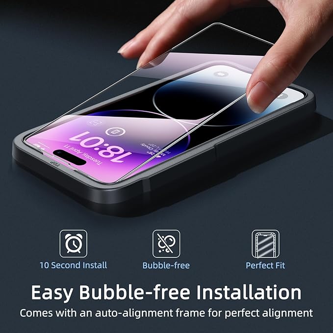 RUWA Screen Protector for iPhone 14 Pro Max [6.7 Inch][3-Pack]