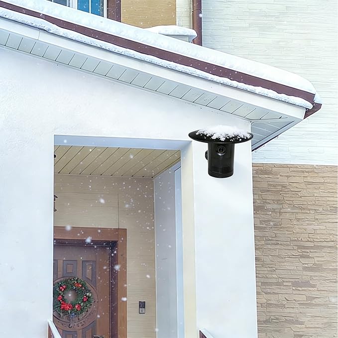 Camera Rain Cover Only Compatible with Ring Outdoor Cam Plus,Sun Rain Shade Camera Cover for R-ing,Weatherproof Anti Glare Case,All-Weather Protection Cover,1 Pack-Black