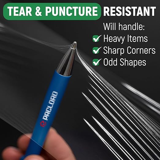 Paclord 5" x 1000' Industrial Strength Mini Stretch Wrap with Extended Core Handles, Ready to Use Pack of 8 Clear Stretch Film Rolls, 80 Gauge, 500% Elongation - Shrink Wrap for Moving, Packing