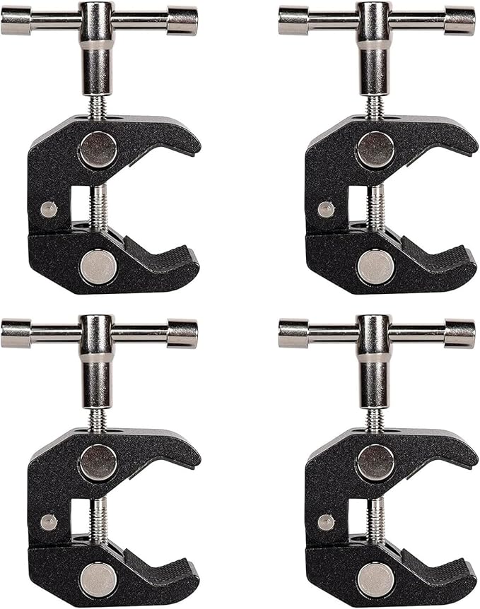 Andoer 4pcs Aluminum Alloy Magic Arm Super Clamp Crab Big Pliers Clip with 1/4" 3/8" Screw Hole for DSLR Camera