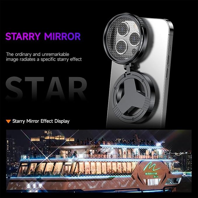 Anti-Glare Magnetic Phone Filter,2"/52mm Cpl Anti-Reflection Polarizing Filter,Quick Mount,Foldable Portable Polarizing Lens Attachment,Anti-Glare, Reduces Reflections Enhances Colors (1Pcs)