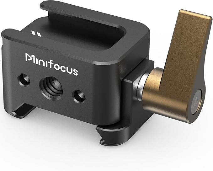 NATO Clamp to Cold Shoe Adapter, Aluminum Alloy Quick Release Rail Lock With 1/4" Threaded ARRI Locating Hole for DJI RS 3 Flash Light Microphone Camera Cage Magic Arm