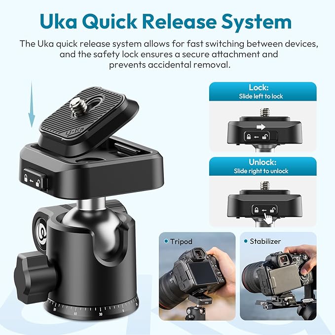 ULANZI HD02 Magic Arm Super Clamp Kit and TT53 Camera Tripod