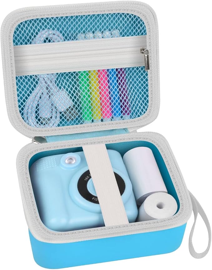 PAIYULE Kids Instant Print Camera Case Compatible with ESOXOFFORE for Dylanto for DUDUDRAGON for GKTZ for ETIKEZ for Dafotil for Careenoah for Aasonida Digital Video Prints Paper Bag (Box Only) Blue