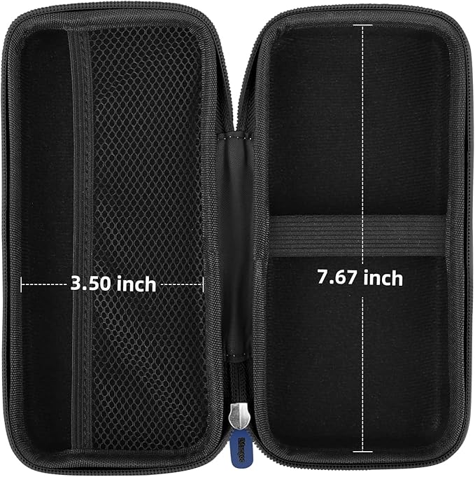 iMangoo Travel Essentials Electronics Organizer Charger Case Portable Dual Zipper Shockproof Pouch Tech Purse Cord Cable Pouches Power Bank Storage Accessories Bag for Women Men,8.5x4.5x2 Dark Blue