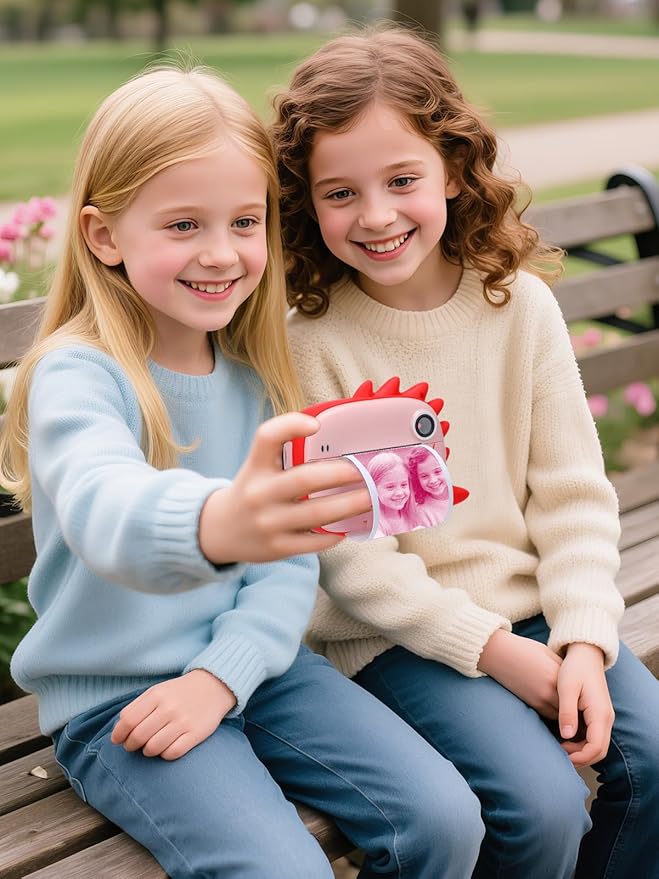 3-Color Kids Camera Paper Roll Refill - Compatible with Most Instant Print Camera, HD Photo Printer Paper for Kids Aged 4 5 6 7 8 9 10 Boys Girls Birthday Gifts (9 Rolls)