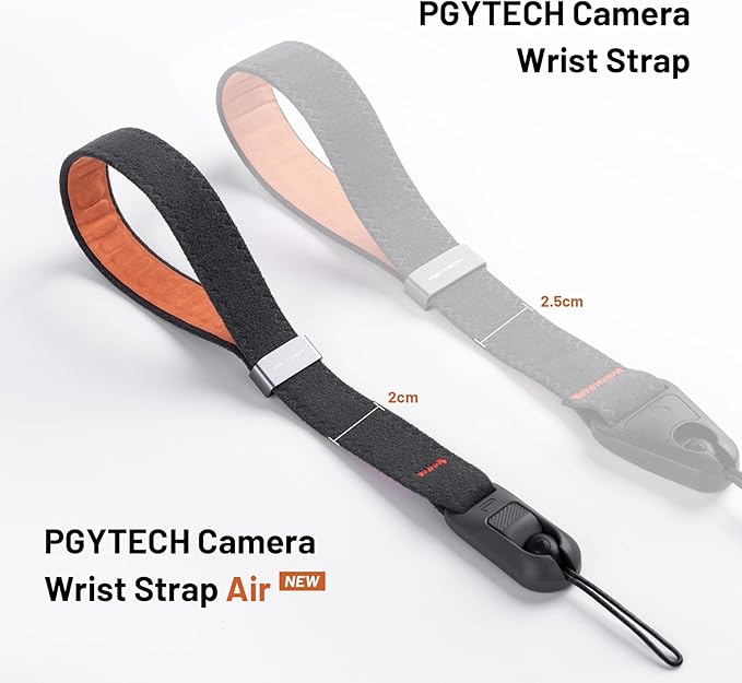 PGYTECH Camera Wrist Strap Air for Photographers Adjustable Quick Release Camera Hand Strap for Sony/Nikon/Canon/DSLR/SLR/Gopro Cameras, Deep Grey