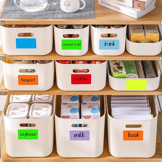 2" x 4" Colored Labels Stickers 8 Colors Bright Moving Labels for Boxs 32 Sheets,320 Labels for Laser/Inkjet Printer, Permanent Adhesive