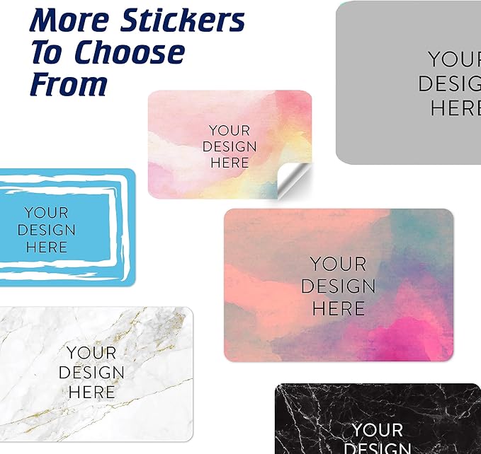 100 Custom Vinyl Stickers - Upload Your own Image, Text, Design, Logo - Personalized Logo Labels for Handmade, Packaging, Bottle, Jars, Candle, Brand Stickers (Watercolor, 6x4)