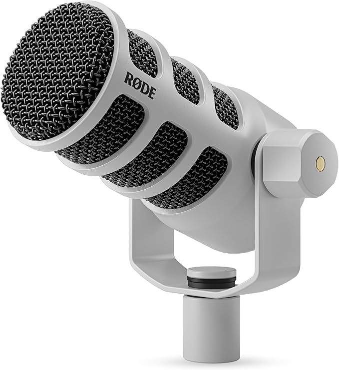 RØDE PodMic Cardioid Dynamic Broadcast Microphone - White