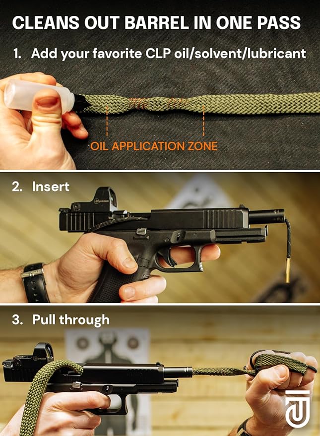 Gun Cleaning Oil Kit 3-in-1 Cleans, Lubes, Protects - 6.8 Oz Sprayer Gun Oil Cleaner and Lubricant, Needle Oiler, Cleaning Patches, Cleaning Swabs and Brush - Gun Oil and Cleaning Kit