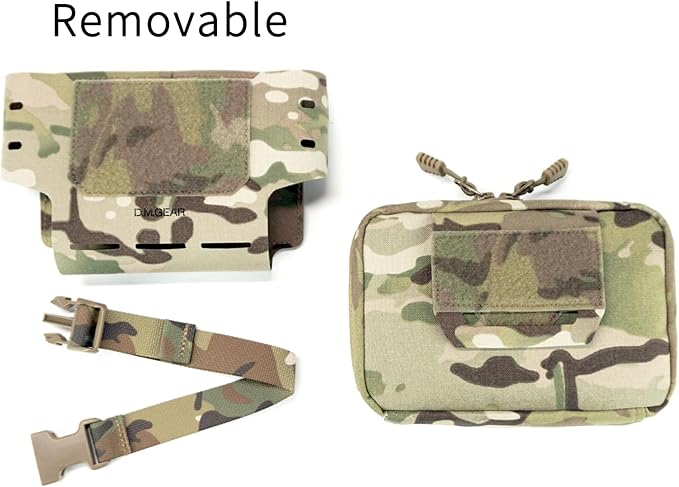 D.M.GEAR MOLLE Pouch Tactical Admin Pouch Belt EDC Tool Organizer Zippered Utility Waist Pack 8.2"x6.3"x1.2"