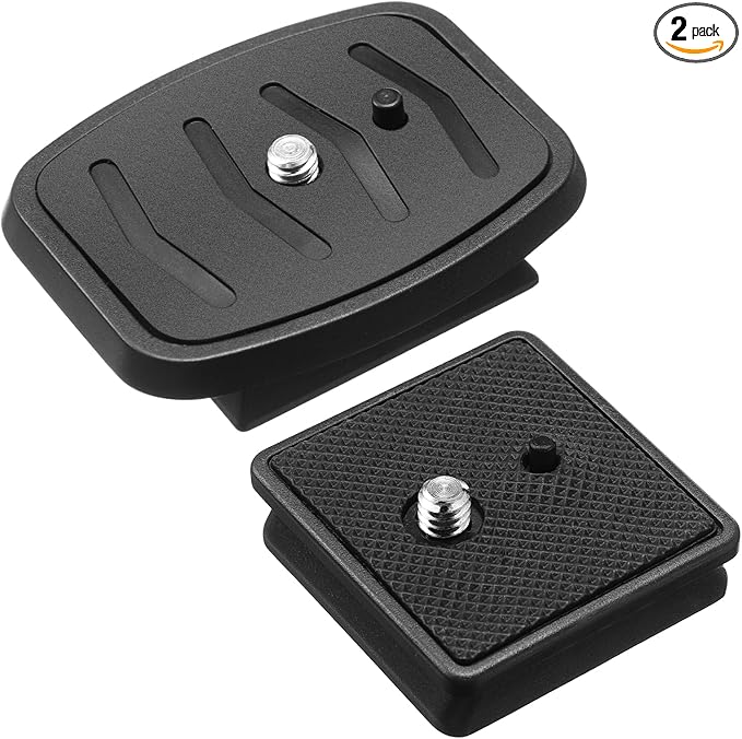 TOODOO 2 Pack 41mm and 43mm Tripod Quick Release Plate Camera Mounting Adapter, 2 Sizes QR Release Camera Tripod Ball Head Parts Replacement Compatible with Ambico V0552 V0554, Sunpak,Kalimar