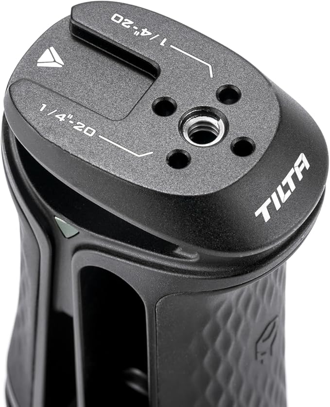 Tilta Xeno Side Handle for Filmmakers & Cameras - Black | Secure Connection & Helps Prevent Rotation | Adjustable Height | Textured Silicone Grip | Convenient Assembly (Dual 1/4″-20)