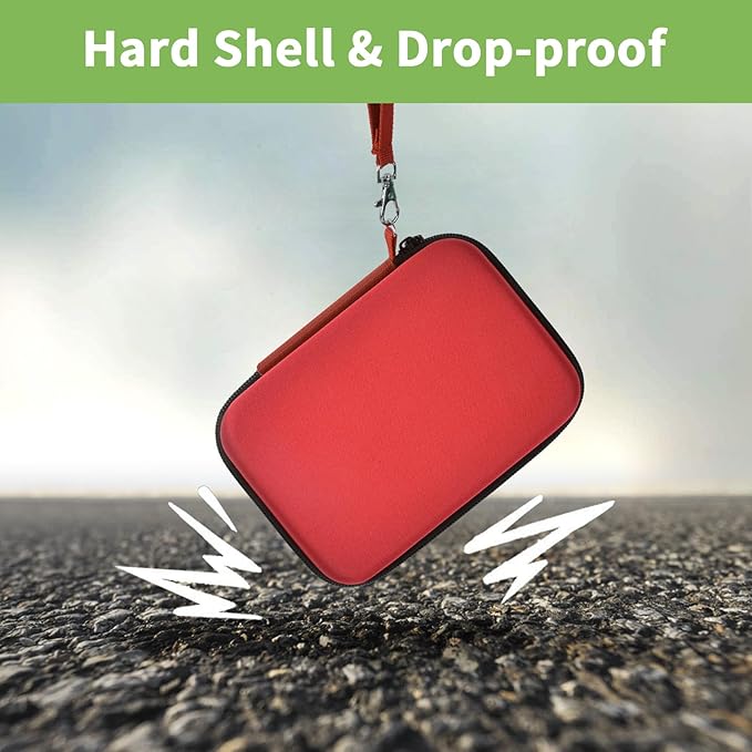 USB Flash Drive Case, SD Card & Memory Stick & Thumb Drives Pouch for SanDisk, for Samsung, Hard Shell Protective Storage Organizer - for IT Admins, Photographers & Film Crews - Box Only- (Red)
