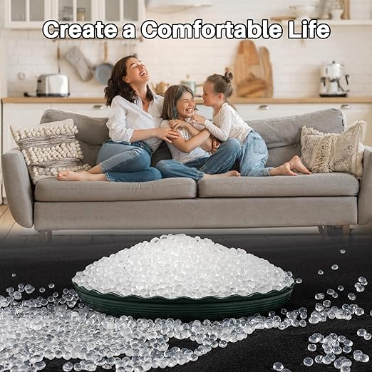 Sukh Pure White Silica Desiccant Beads 430G - Indicating Silica Gel Beads Drying Silicone Beads Reusable Desiccant Dehumidifier for Camera,Electronic,Books,Documents,Clothes,Painting,Jewelry