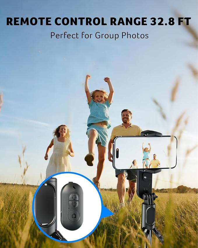 acer Gimbal Stabilizer 1Axis for iPhone/Cell Phone/Smartphone/Android with Remote Control&Light, Portable Gimbal Tripod Auto Balance Handheld Selfie Stick for Video Recording, Vlogging, Live Streaming