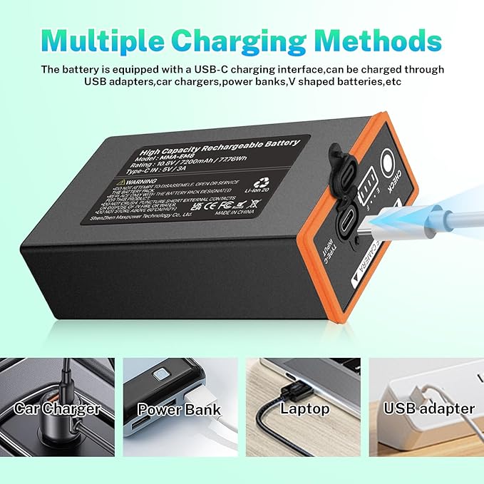 7200mAh Rechargeable Battery for Moultrie Edge Series Cellular Trail Camera, High Capacity Lithium-Ion Batteries Compatible with Moultrie Edge, Edge PRO, Edge 2,Edge 2 PRO