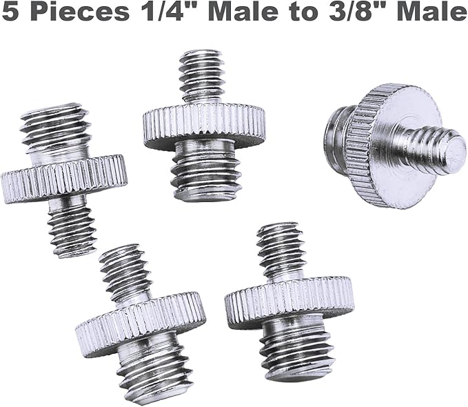 1/4 Inch and 3/8 Inch Converter Threaded Screws Adapter Mount Set for Camera/Tripod/Monopod/Ballhead, 21 Pieces
