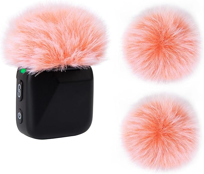 YOUSHARES Microphone Wind Muff Compatible with DJI Mic Mini - 2 Packs Furry Windproof Cover Suitable for DJI MINI 2024 Wireless to Reduce Wind Noise